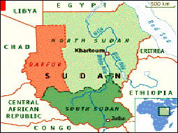 نقشه سودان