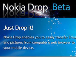 Nokia Drop انتقال بی‌سیم اطلاعات از کامپیوتر به موبایل