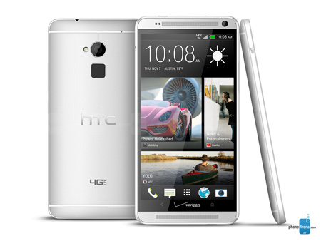 14- گوشی هوشمند HTC One Max که حسگر مخصوص تشخیص 5 اثرانگشت در یک دست را دارد
