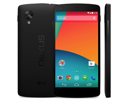 2- گوشی هوشمند Nexus 5 گوگل که توسط این شرکت اینترنتی ساخته شده است و همه قابلیت‌های اینترنتی مورد نیاز را شامل می‌شود