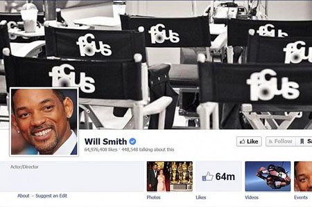10- ویل اسمیت - حرفه: بازیگر، خواننده، تهیه‌کننده - تعداد لایک‌ها در فیس‌بوک: 64,976,408