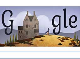 لوگوی ویژه گوگل به یاد 198 سالگی «شارلوت برونته»