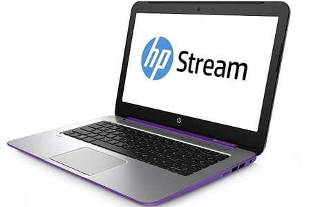 نوت‌بوک HP Stream مجهز به سیستم‌عامل ویندوز، بدون فن، با نمایشگر 14 اینچی HD، باتری پرقدرت، اسپیکرهای BeatsAudio و ابزار HP Connected